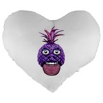 Funny Fruit Face Head Character Large 19  Premium Heart Shape Cushions Front