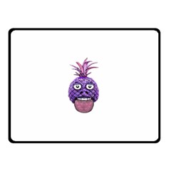 Funny Fruit Face Head Character Double Sided Fleece Blanket (small) 