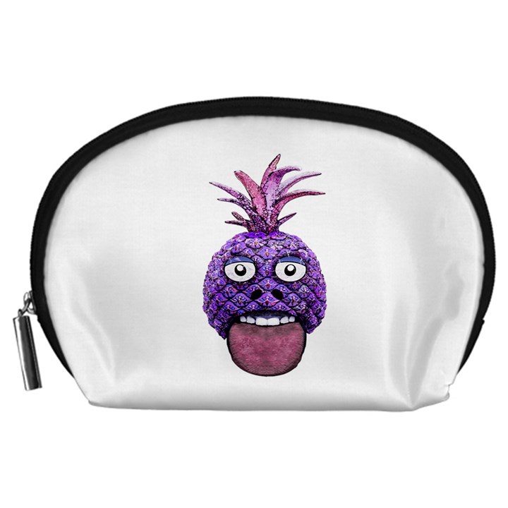 Funny Fruit Face Head Character Accessory Pouches (Large) 