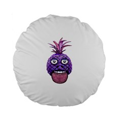 Funny Fruit Face Head Character Standard 15  Premium Flano Round Cushions