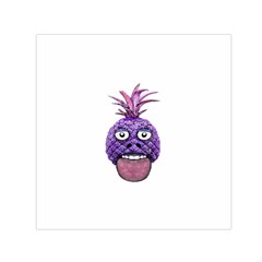 Funny Fruit Face Head Character Small Satin Scarf (square) 