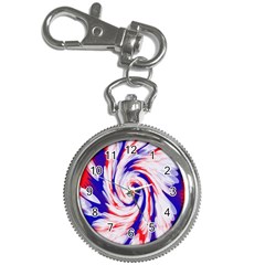 Groovy Red White Blue Swirl Key Chain Watches by BrightVibesDesign