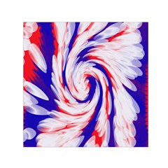 Groovy Red White Blue Swirl Small Satin Scarf (square)