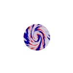 Groovy Red White Blue Swirl 1  Mini Magnets Front