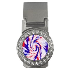 Groovy Red White Blue Swirl Money Clips (cz)  by BrightVibesDesign