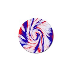 Groovy Red White Blue Swirl Golf Ball Marker (4 Pack) by BrightVibesDesign