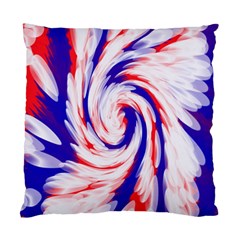 Groovy Red White Blue Swirl Standard Cushion Case (two Sides) by BrightVibesDesign