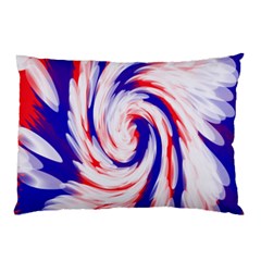 Groovy Red White Blue Swirl Pillow Case