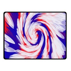 Groovy Red White Blue Swirl Fleece Blanket (small)