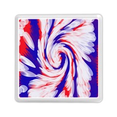 Groovy Red White Blue Swirl Memory Card Reader (square) 