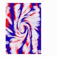 Groovy Red White Blue Swirl Small Garden Flag (two Sides) by BrightVibesDesign