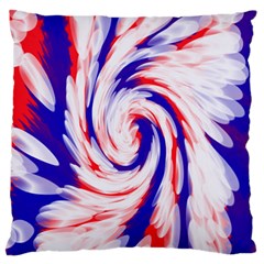 Groovy Red White Blue Swirl Standard Flano Cushion Case (two Sides) by BrightVibesDesign