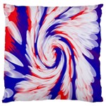 Groovy Red White Blue Swirl Large Flano Cushion Case (One Side) Front