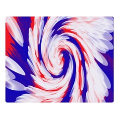 Groovy Red White Blue Swirl Double Sided Flano Blanket (large)  by BrightVibesDesign