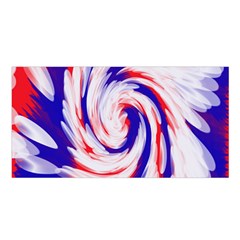 Groovy Red White Blue Swirl Satin Shawl by BrightVibesDesign