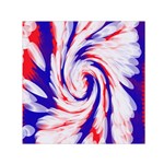 Groovy Red White Blue Swirl Small Satin Scarf (Square)  Front