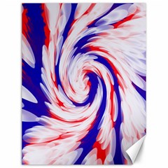 Groovy Red White Blue Swirl Canvas 12  X 16   by BrightVibesDesign