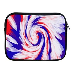 Groovy Red White Blue Swirl Apple Ipad 2/3/4 Zipper Cases by BrightVibesDesign