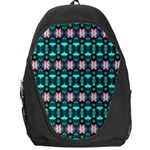 Fancy Teal Red Pattern Backpack Bag Front