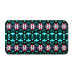 Fancy Teal Red Pattern Medium Bar Mats by BrightVibesDesign