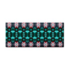 Fancy Teal Red Pattern Hand Towel