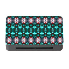 Fancy Teal Red Pattern Memory Card Reader With Cf