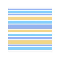 Blue Yellow Stripes Small Satin Scarf (square)