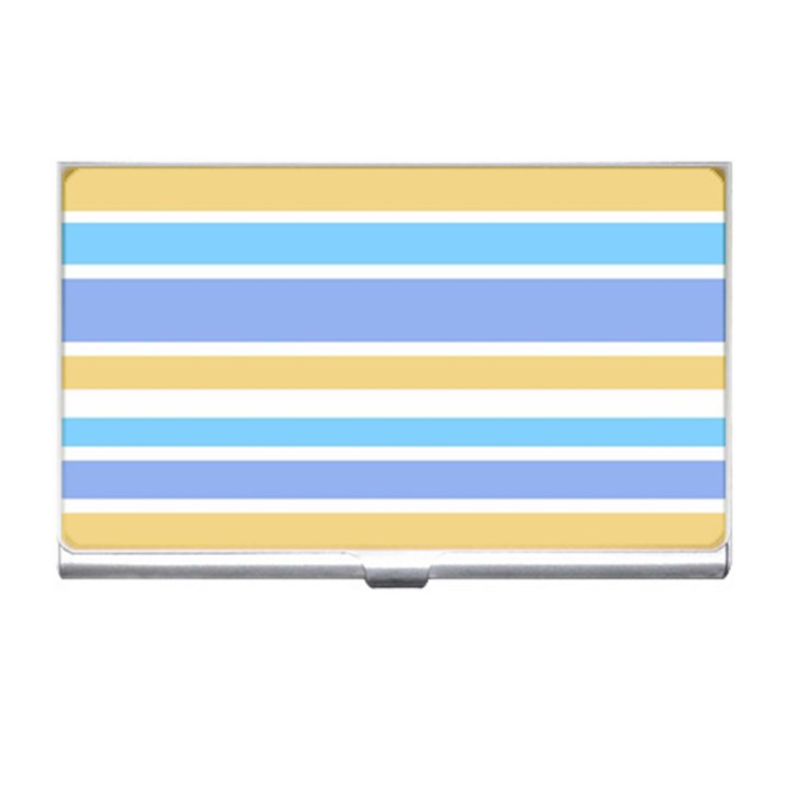 Blue Yellow Stripes Business Card Holders