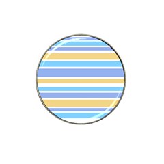 Blue Yellow Stripes Hat Clip Ball Marker (10 Pack) by BrightVibesDesign