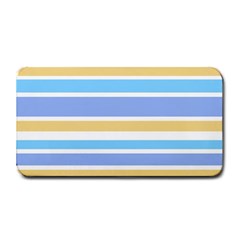 Blue Yellow Stripes Medium Bar Mats by BrightVibesDesign