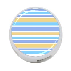 Blue Yellow Stripes 4-port Usb Hub (two Sides)  by BrightVibesDesign