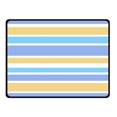 Blue Yellow Stripes Double Sided Fleece Blanket (small) 