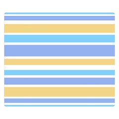 Blue Yellow Stripes Double Sided Flano Blanket (small) 