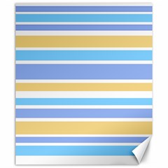 Blue Yellow Stripes Canvas 20  X 24   by BrightVibesDesign