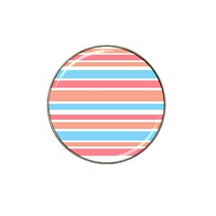 Orange Blue Stripes Hat Clip Ball Marker (10 Pack) by BrightVibesDesign