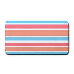 Orange Blue Stripes Medium Bar Mats by BrightVibesDesign