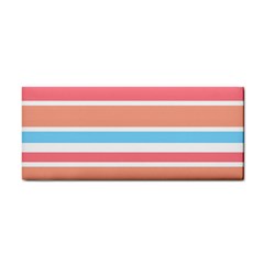 Orange Blue Stripes Hand Towel