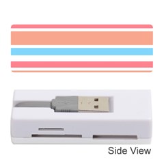 Orange Blue Stripes Memory Card Reader (stick)  by BrightVibesDesign