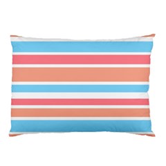 Orange Blue Stripes Pillow Case (two Sides)