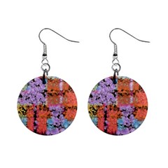 Paint texture                                     			1  Button Earrings