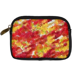 Colorful Splatters                                      	digital Camera Leather Case by LalyLauraFLM