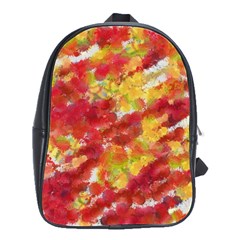 Colorful Splatters                                      			school Bag (large) by LalyLauraFLM