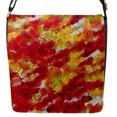 Colorful Splatters                                      			flap Closure Messenger Bag (s) by LalyLauraFLM