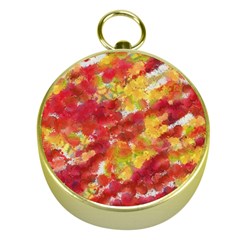 Colorful Splatters                                      			gold Compass