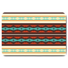 Stripes And Rhombus Chains                                      			large Doormat by LalyLauraFLM