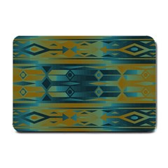 Blue Green Gradient Shapes                                       			small Doormat by LalyLauraFLM