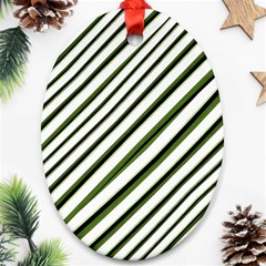 Diagonal Stripes Ornament (oval)  by dflcprints