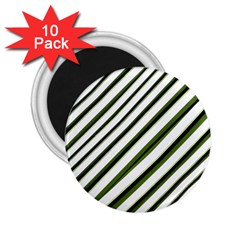 Diagonal Stripes 2 25  Magnets (10 Pack)  by dflcprints