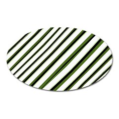 Diagonal Stripes Oval Magnet by dflcprints