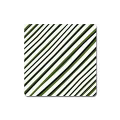 Diagonal Stripes Square Magnet by dflcprints